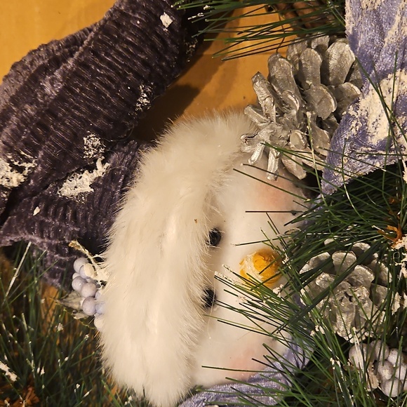 Festive Shimmering Snowman Wreath - Picture 2 of 5